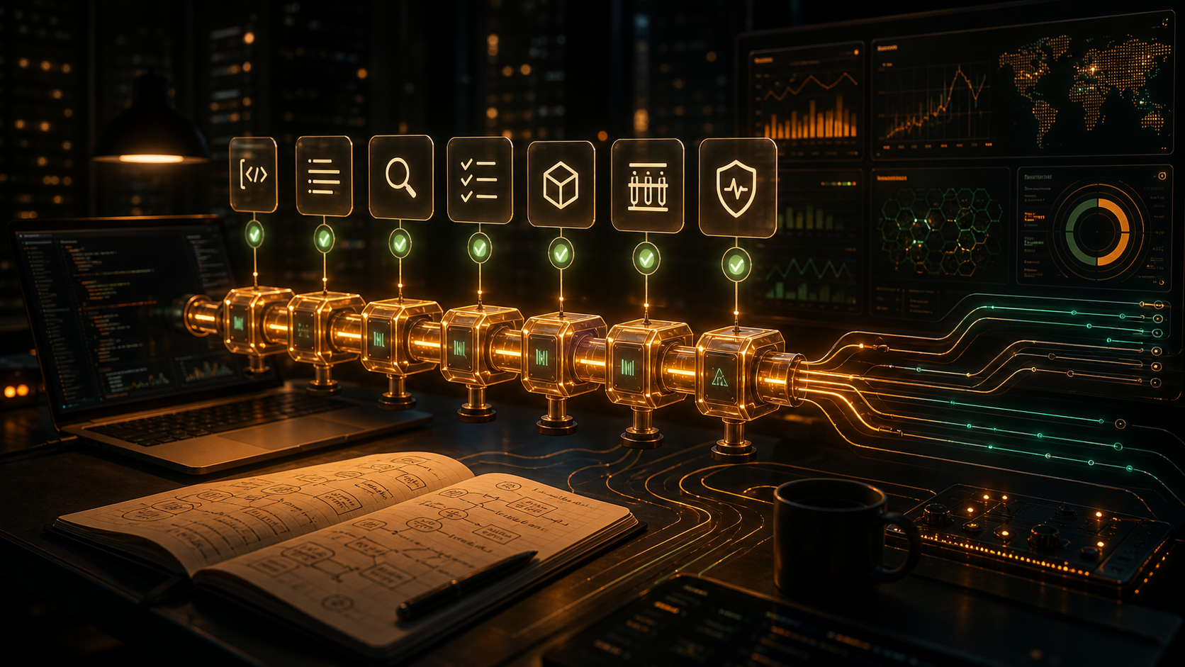 Laravel жобасына арналған Quality Pipeline және алғашқы бақылаушылық