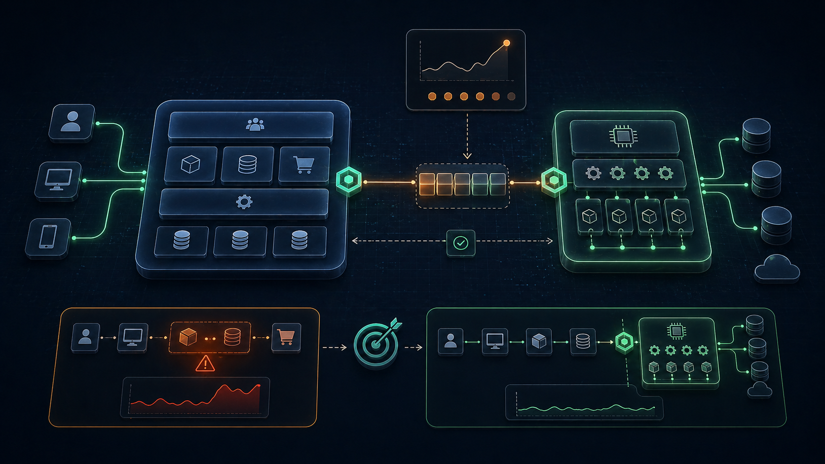 Оправданное выделение одного тяжёлого сервиса